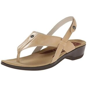 Propet Rejuve Leather Thong Sandals with Backstrap - Mariko 9.5 Wide 9.5W oyster